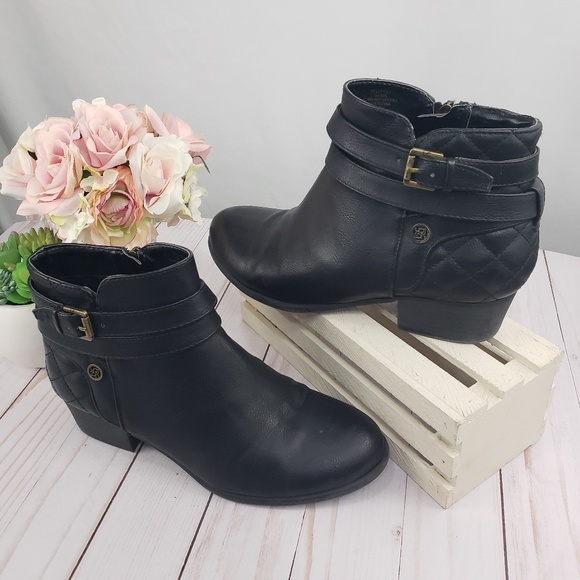Liz Claiborne Shoes - Liz Claiborne Black Buckle LCPosh Ankle Booties 7